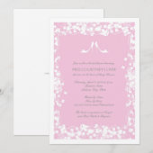 Invitation à la douche nuptiale de Heels en rose c (Devant / Derrière)