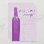 Invitation à la douche nuptiale de la bouteille de (Devant / Derrière)