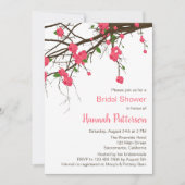 Invitation à la douche nuptiale de la branche flor (Devant)