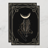 Invitation à la douche nuptiale de la carte Tarot (Devant / Derrière)