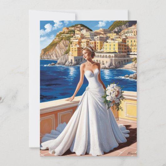 invitation à la douche nuptiale de la côte amalfit (Devant)