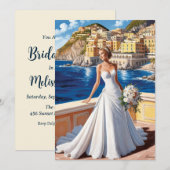 invitation à la douche nuptiale de la côte amalfit (Devant / Derrière)