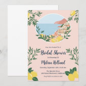 invitation à la douche nuptiale de la côte amalfit (Devant / Derrière)
