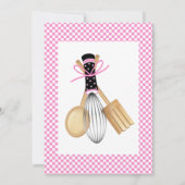 Invitation à la douche nuptiale de la cuisine rose (Dos)