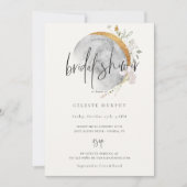 Invitation à la douche nuptiale de la Lune Fleur s (Devant)