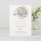 Invitation à la douche nuptiale de la Lune Fleur s (Debout devant)