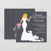 Invitation à la douche nuptiale de la mariée de Bl (Devant / Derrière)