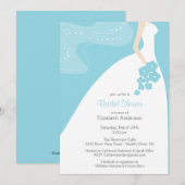 Invitation à la douche nuptiale de la mariée graci (Devant / Derrière)