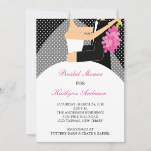 Invitation à la douche nuptiale de la mariée noire