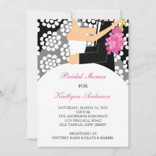 Invitation à la douche nuptiale de la mariée noire