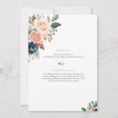 Invitation à la douche nuptiale de la marine de pê (Dos)