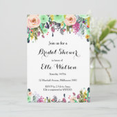 Invitation à la douche nuptiale de la Mint Floral (Debout devant)