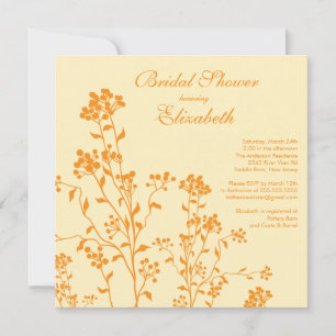 Invitation à la douche nuptiale de la morue Orange