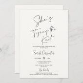 Invitation à la douche nuptiale de la poule (Devant / Derrière)