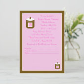 Invitation à la douche nuptiale de la recette - ro (Debout devant)