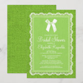 Invitation à la douche nuptiale de la région verte (Devant / Derrière)