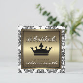 Invitation à la douche nuptiale de la reine - Noir (Debout devant)