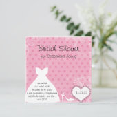 Invitation à la douche nuptiale de la robe de mari (Debout devant)