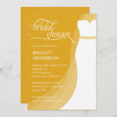 Invitation à la douche nuptiale de la robe magnifi (Devant / Derrière)