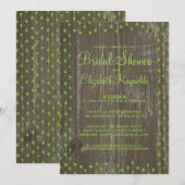 Invitation à la douche nuptiale de la Russie verte (Devant / Derrière)