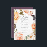 Invitation à la douche nuptiale de la Terre d'auto<br><div class="desc">Terme Aquarelle Botanique Automne Cadre Floral,  Invitation Douche Nuptiale.</div>