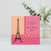Invitation à la douche nuptiale de la Tour Eiffel (Debout devant)