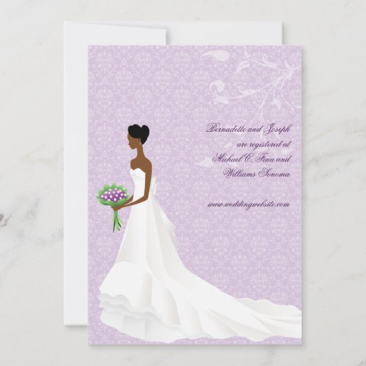 Invitation à la douche nuptiale de l'Aisle (Dos)