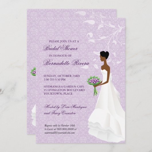 Invitation à la douche nuptiale de l'Aisle (Devant / Derrière)