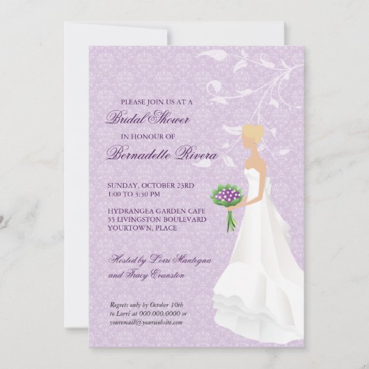 Invitation à la douche nuptiale de l'Aisle (Devant)