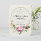 Invitation à la douche nuptiale de l'anneau de boi (Debout devant)