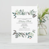 Invitation à la douche nuptiale de l'aquarelle d'h (Debout devant)