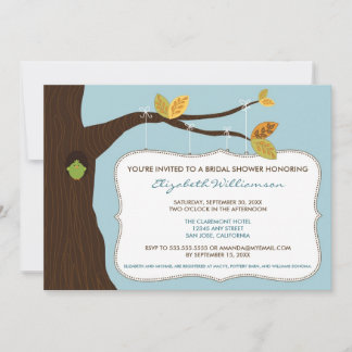 Invitation à la douche nuptiale de l'arbre de camp