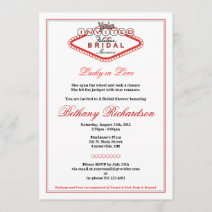 Invitation à la douche nuptiale de Las Vegas