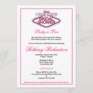 Invitation à la douche nuptiale de Las Vegas - Ros