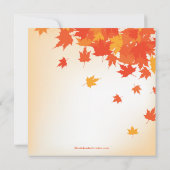 Invitation à la douche nuptiale de l'automne (Dos)