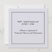 Invitation à la douche nuptiale de l'ère Regency (Dos)