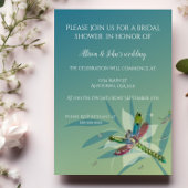 Invitation à la douche nuptiale de libellule de re