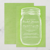 Invitation à la douche nuptiale de Lime Green Maso (Devant / Derrière)