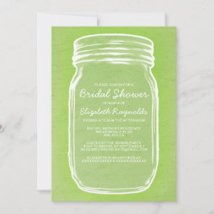 Invitation à la douche nuptiale de Lime Green Maso