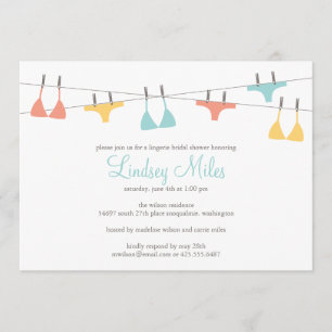 Invitation à la douche nuptiale de Lingerie