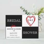 Invitation à la douche nuptiale de LOVE Hearts (Debout devant)