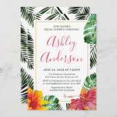 Invitation à la douche nuptiale de Luau (Devant / Derrière)