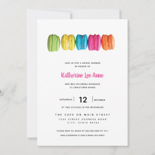 Invitation à la douche nuptiale de Macaron
