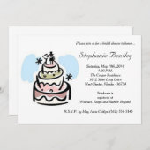 Invitation à la douche nuptiale de Mariage Whimsic (Devant / Derrière)