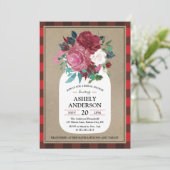 Invitation à la douche nuptiale de Mason Jar (Debout devant)