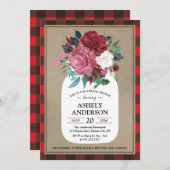 Invitation à la douche nuptiale de Mason Jar (Devant / Derrière)