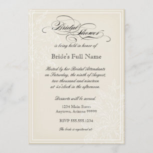 Invitation à la douche nuptiale de Morning Glory H