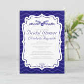 Invitation à la douche nuptiale de Navy Blue Chevr (Debout devant)