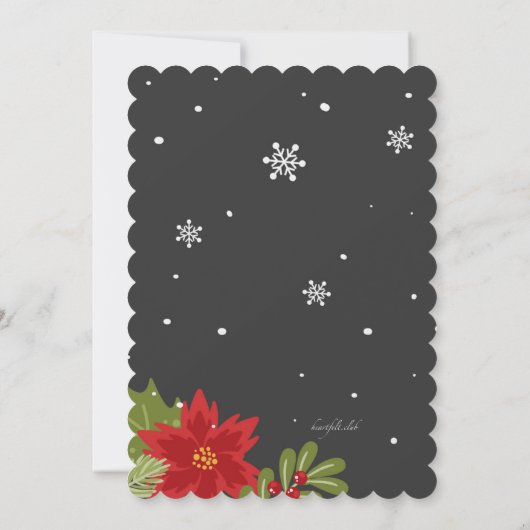 Invitation à la douche nuptiale de Noël (Dos)