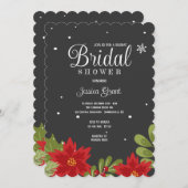 Invitation à la douche nuptiale de Noël (Devant / Derrière)